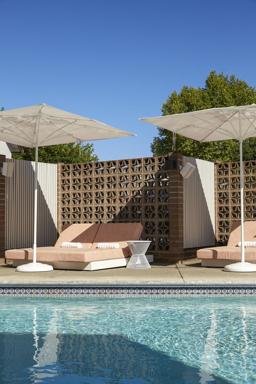 umbrellas and pool loungers