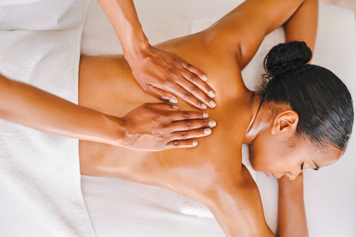 woman receiving massage
